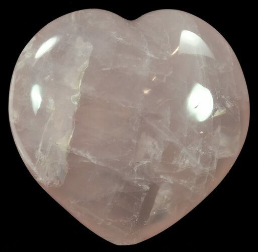Polished Rose Quartz Heart - Madagascar #62486